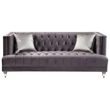 Glam Sofa w/2 Pillows