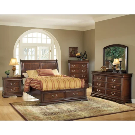 Queen Bed, Dresser, and Mirror Bedroom Group