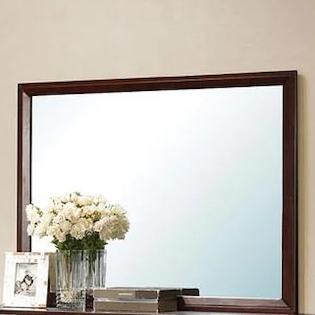 Rectangular Landscape Mirror with Beveled Edges