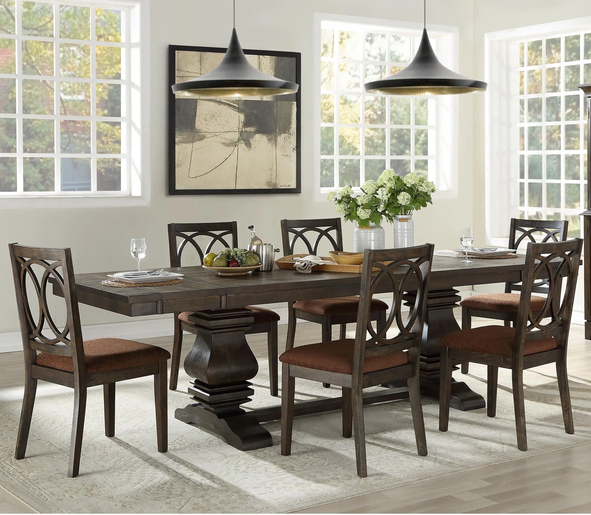 Acme Furniture Jameson 62320+6x2 Transitional 7-Piece Table and Chair ...