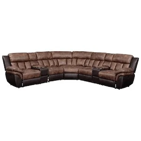 Casual Reclining Sectional Sofa