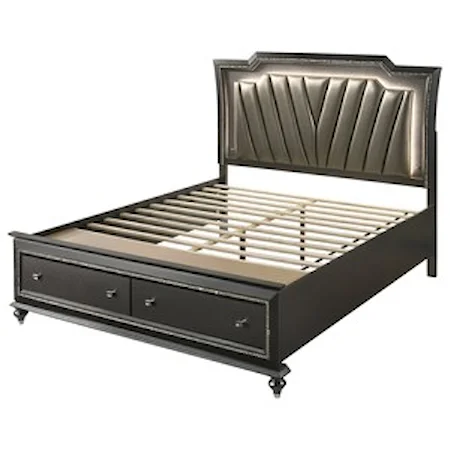 Glam Queen Bed (LED HB)