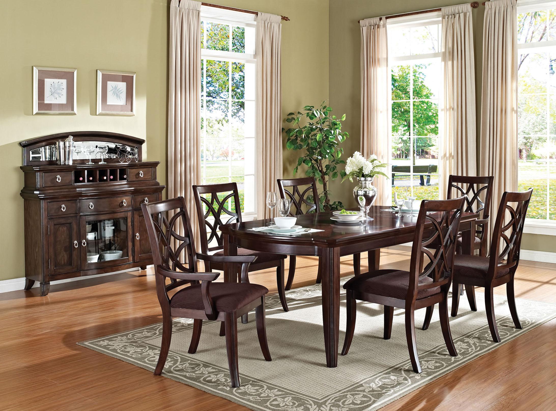 Transitional Dining Table and Chair Set