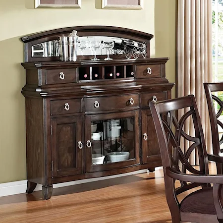 Transitional Dining Server with Wine Rack