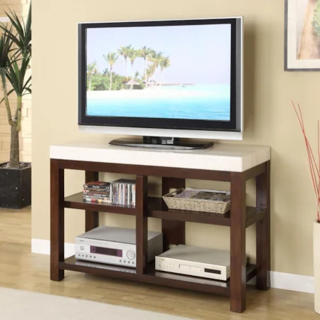 Contemporary Entertainment Center W/Faux Marble