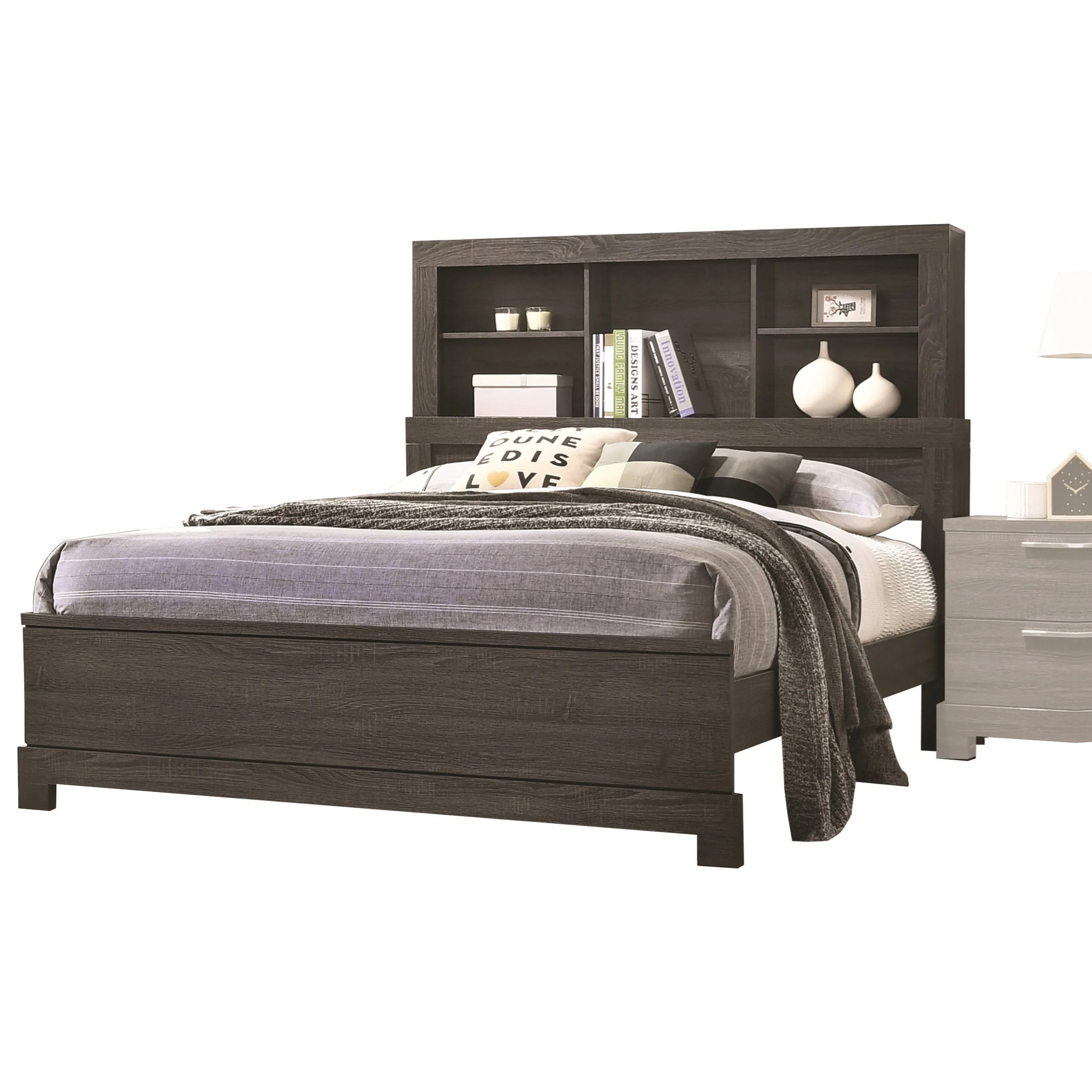 Acme Furniture Lantha 22027EK Contemporary King Bookcase Bed Value