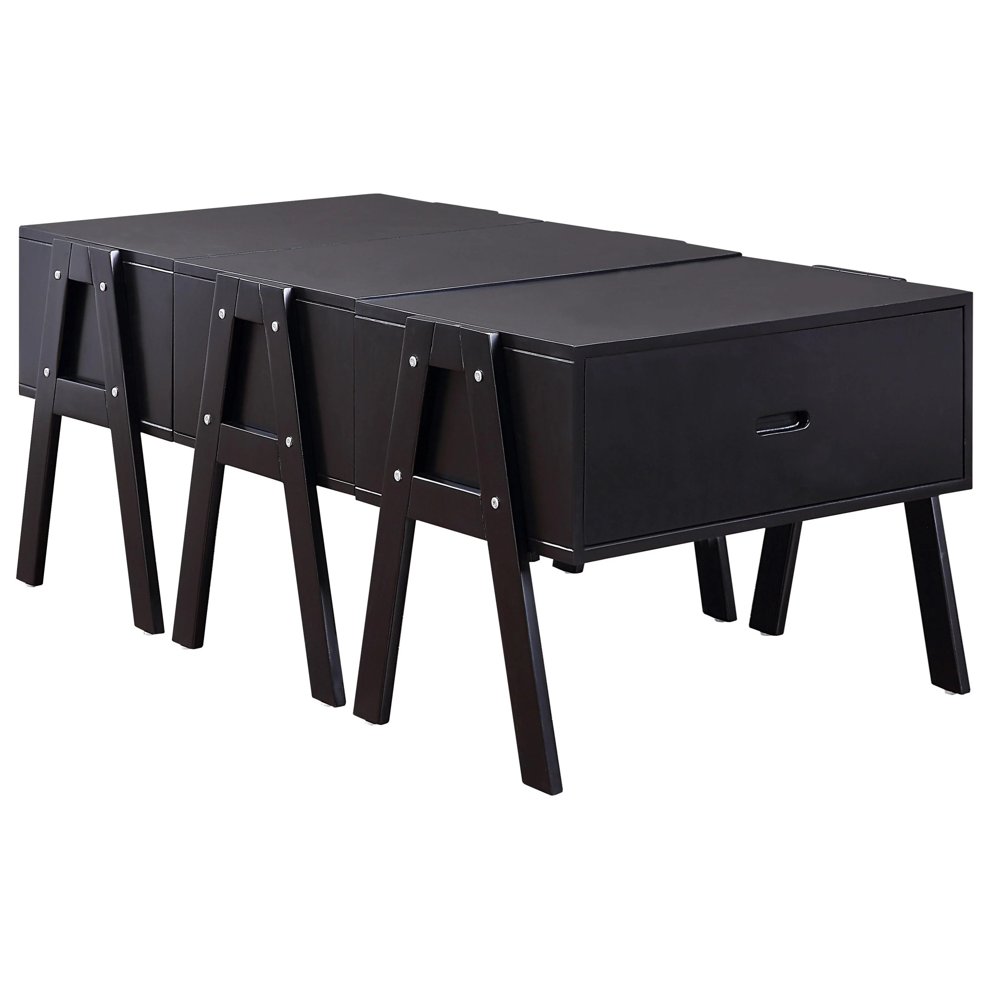 Acme Furniture Lonny 84150 Convertible Coffee Table Folds Into Tall