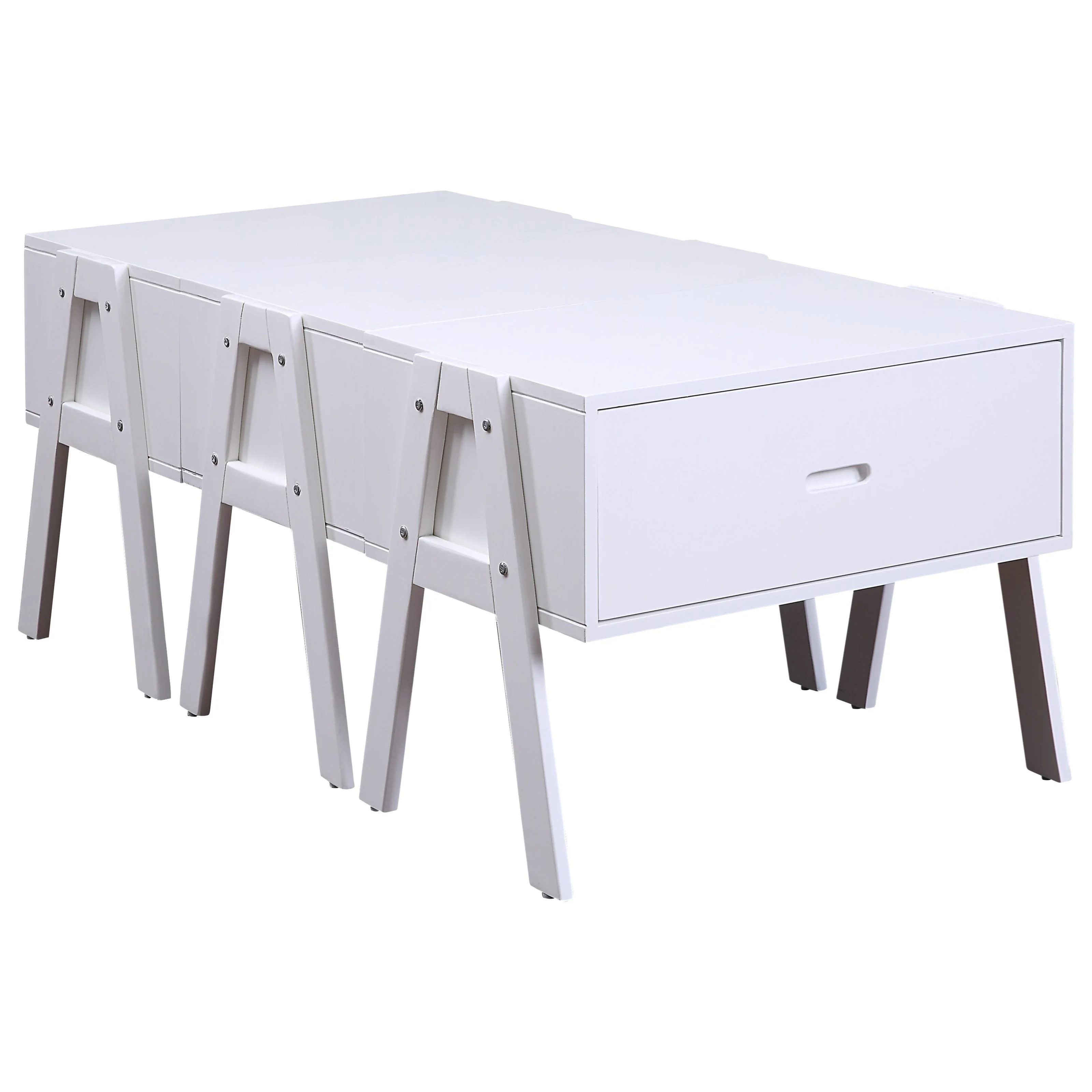 Acme Furniture Lonny 84155 Convertible Coffee Table Folds Into Tall