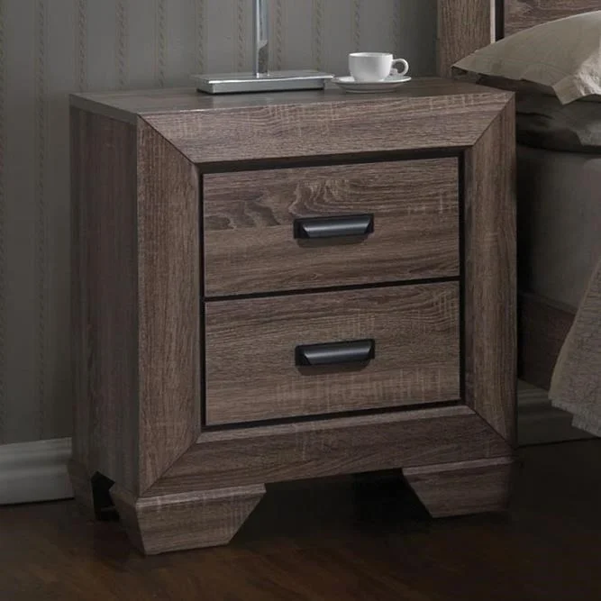Acme Lyndon Nightstand in Weathered Gray Grain 26023 main image 0