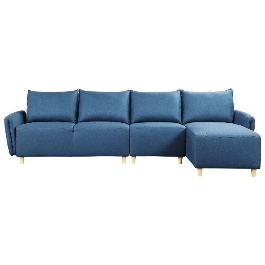 Acme lyssa sectional store sofa with ottoman