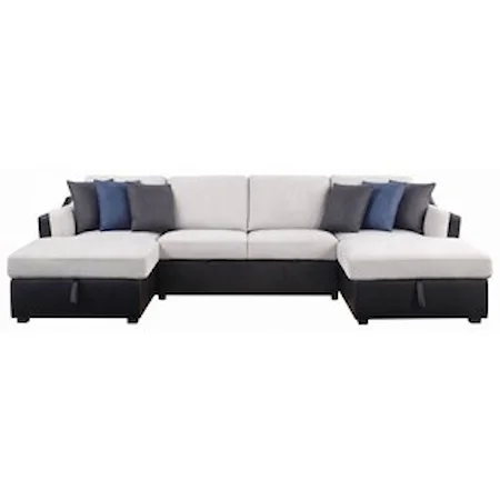 Contemporary Sectional Sofa with Sleeper