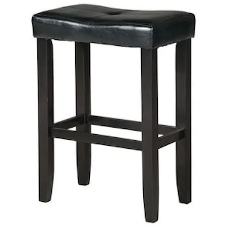 Counter Height Stool with Faux Leather Cushion