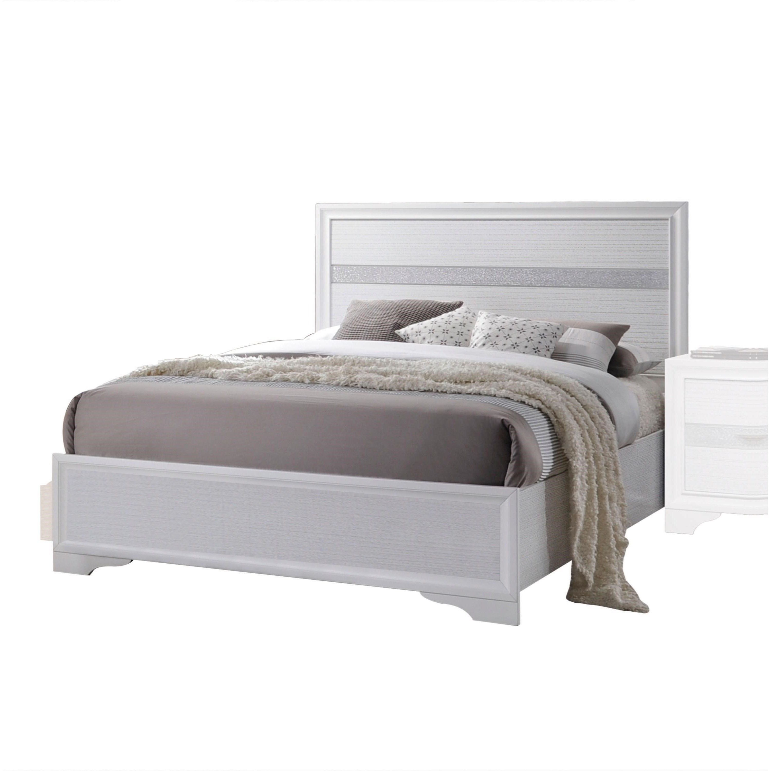 Acme naima white queen shop bed with storage