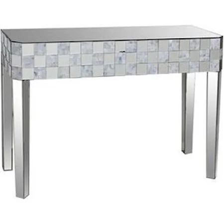 Glam Console Table with Act Deco Accents