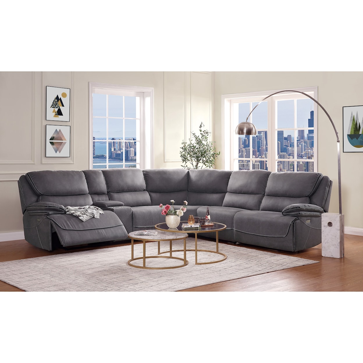 Acme Furniture Neelix Power Motion Sectional Sofa