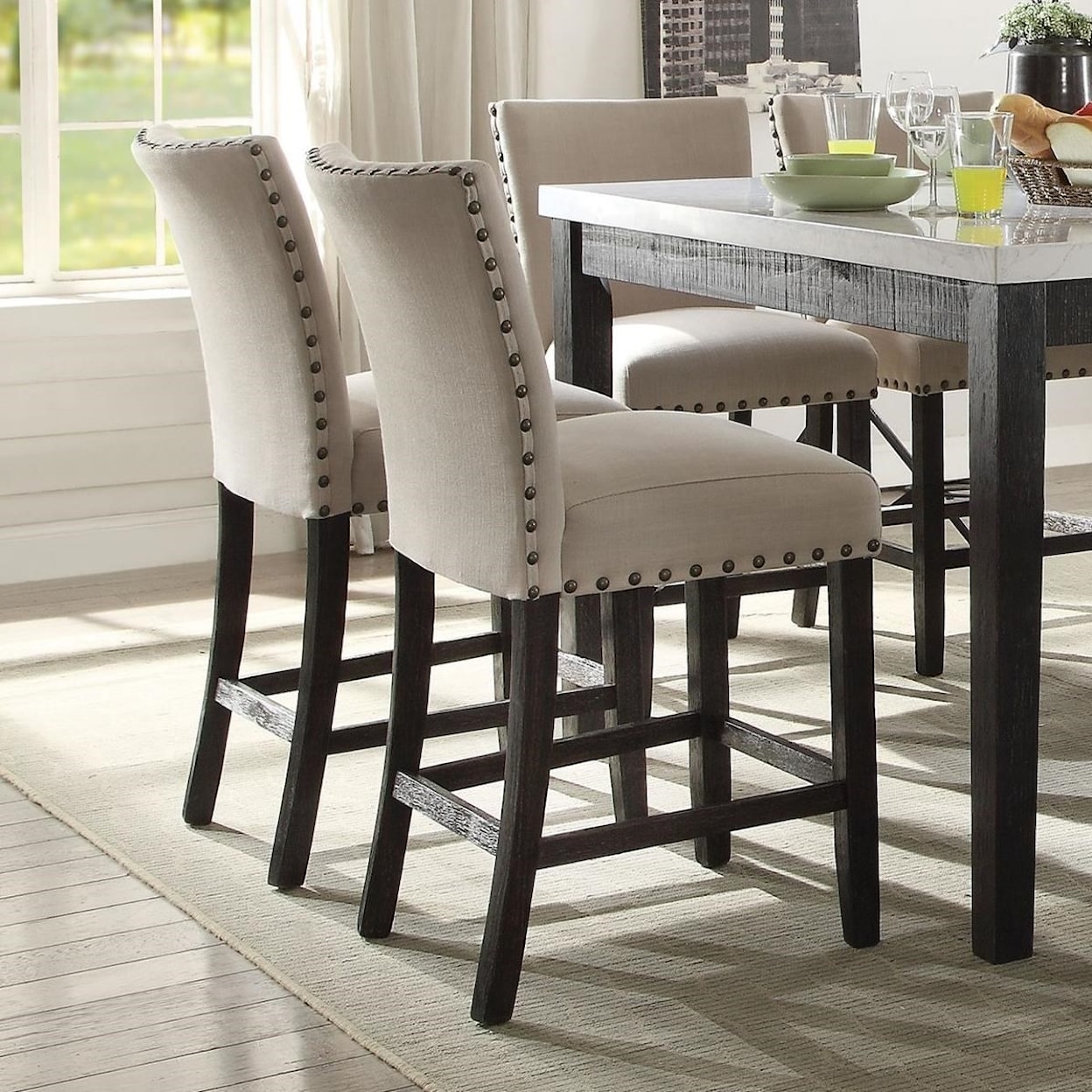 Acme Furniture Nolan Set of 2 Counter Height Chairs