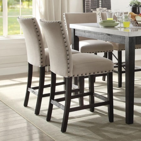 Acme Furniture Nolan 72857 Set of Counter Height Chairs with