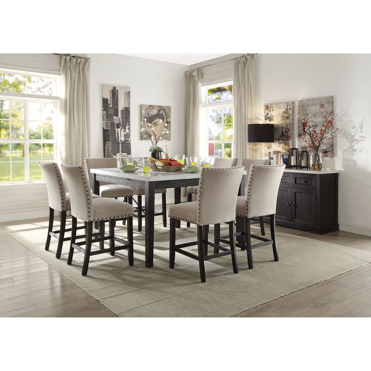 Acme Furniture Nolan Set of 2 Counter Height Chairs