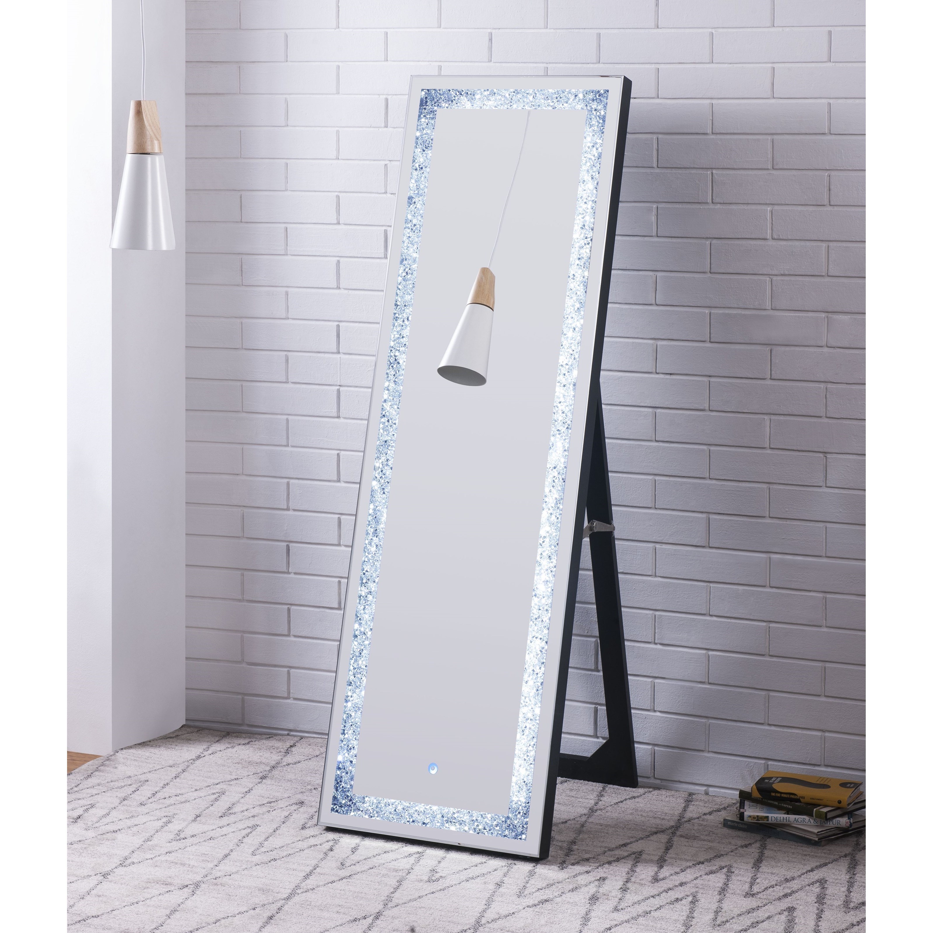 Reno 24217 LED BLING FLOOR MIRROR 7 Day Furniture Floor Mirrors
