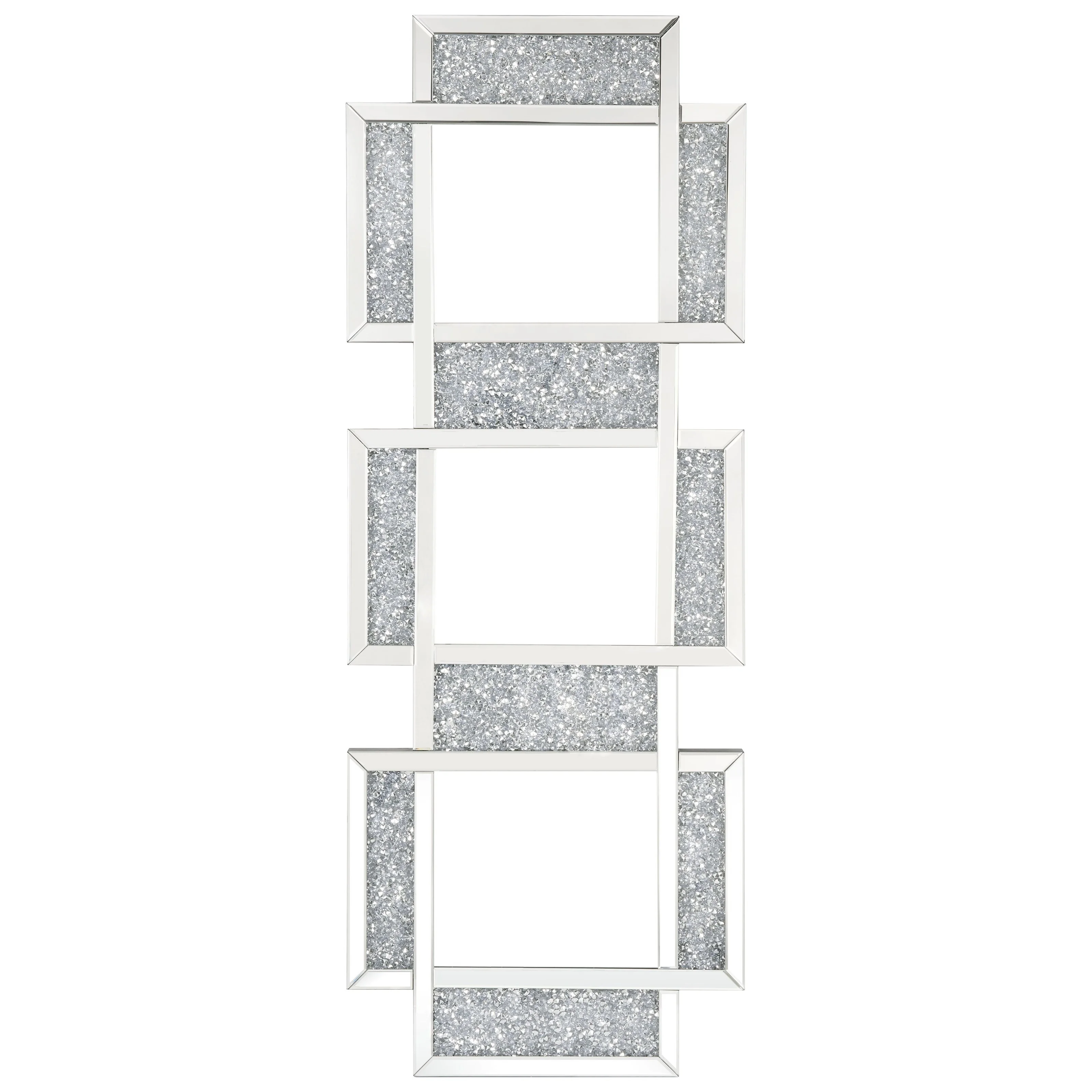 Acme Furniture Noralie 97721 Wall Decor/Wall Mirror with Faux Diamond