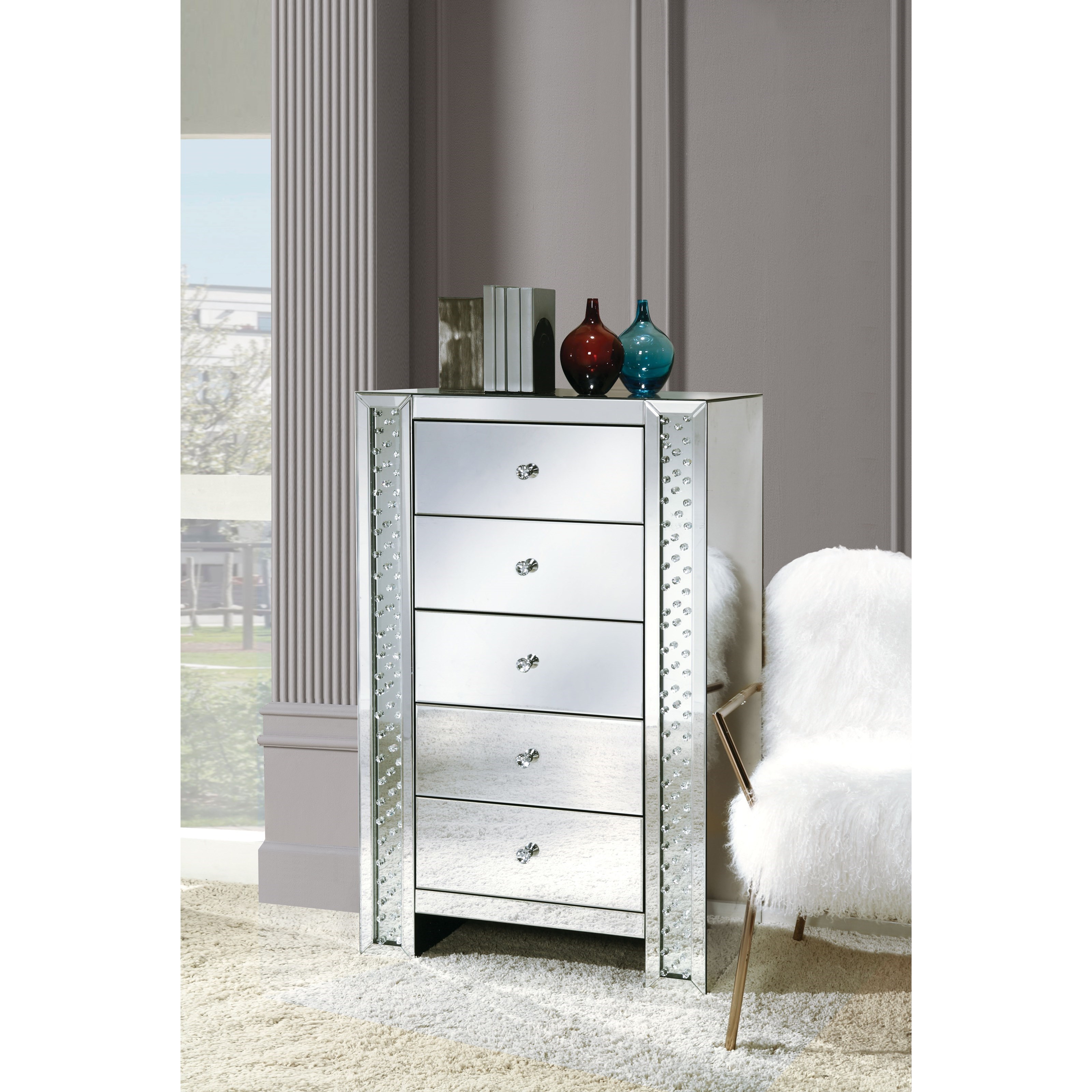 mirrored console table b m