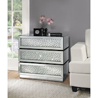 Glam Mirrored Console Table with 3 Drawers