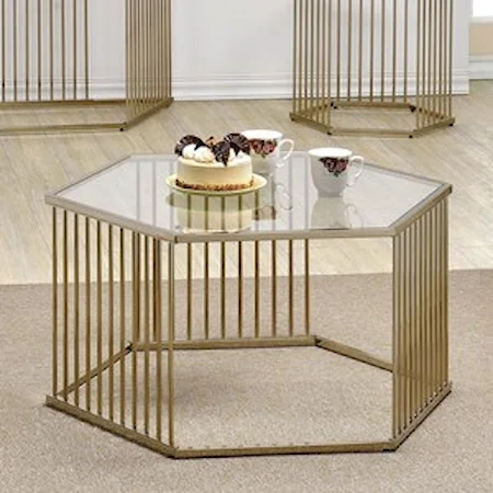 Contemporary Coffee Table with Glass Top
