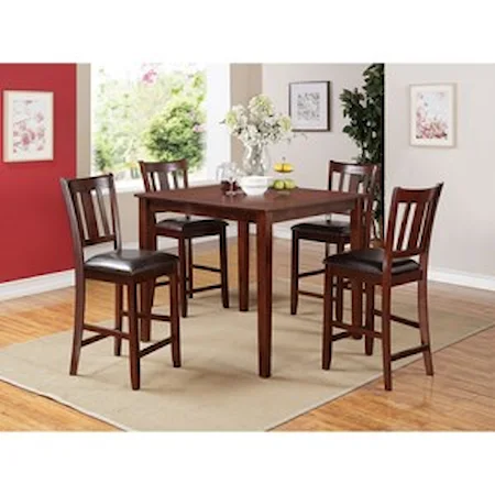 Counter Height Dining Set with 4 Chairs