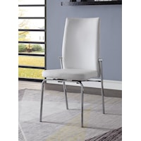 Set of 2 Contemporary Side Chairs with Metal Legs