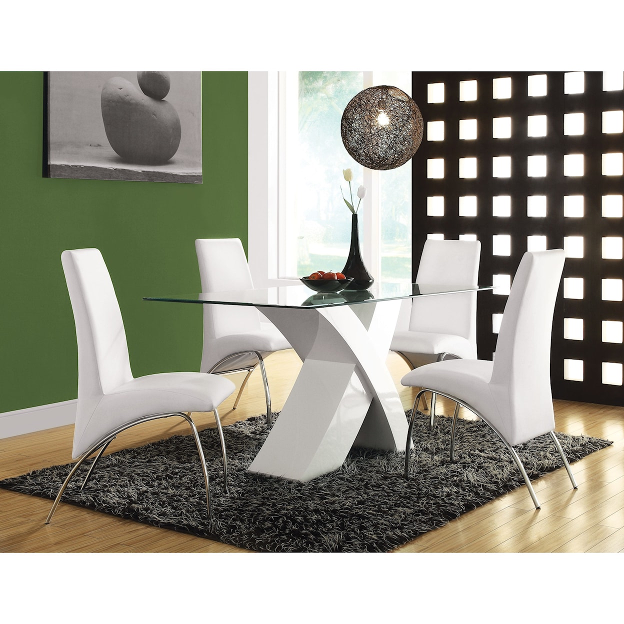 Acme Furniture Pervis Dining Set with 4 Chairs