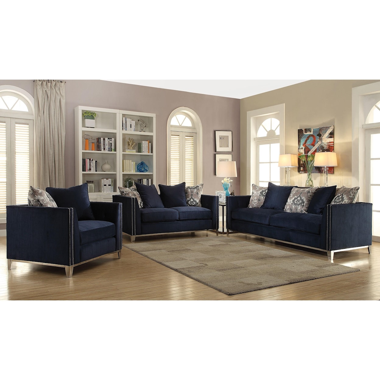 Acme Furniture Phaedra Loveseat w/4 Pillows