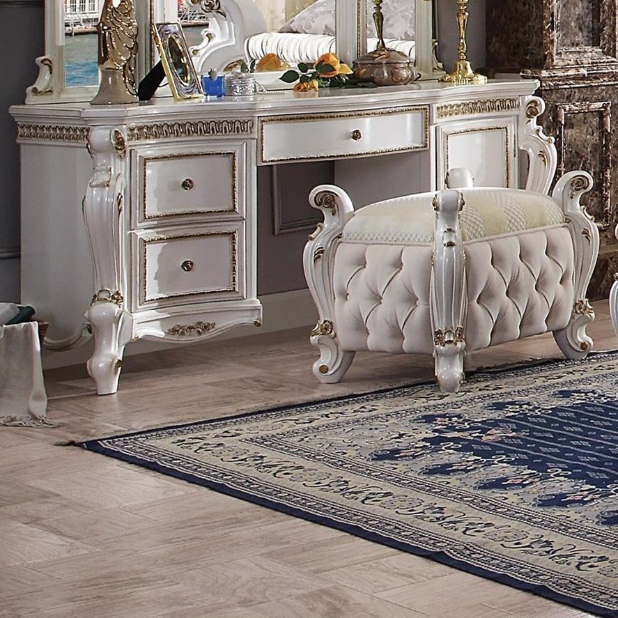新しいスタイル Acme White Antique Traditional 27884+26904 Picardy Furniture 洋楽