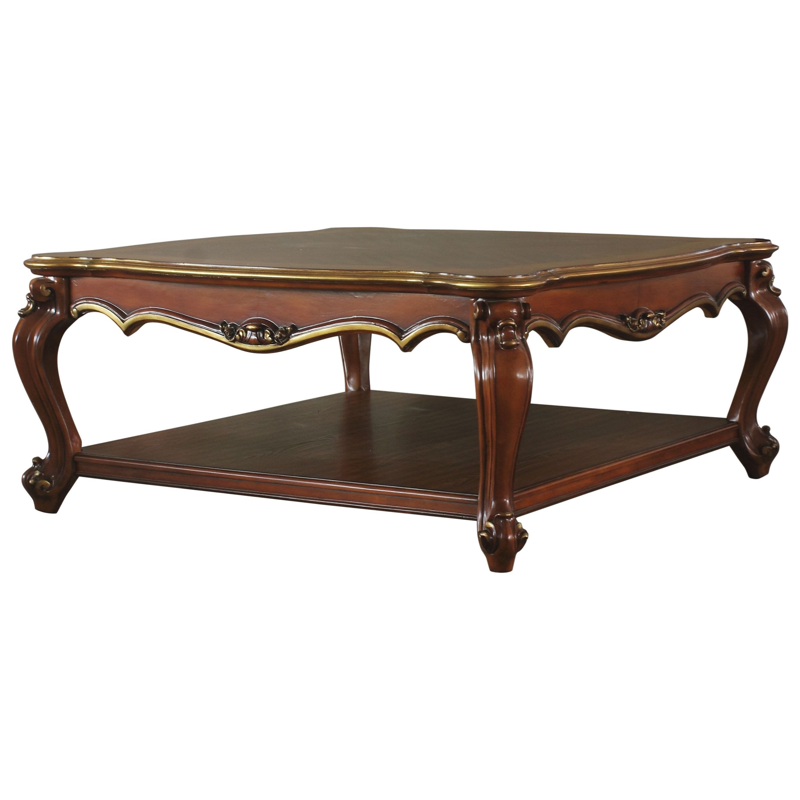 Acme Furniture Picardy 85460 Traditional Square Coffee Table with