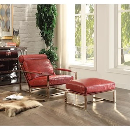 Contemporary Leather Accent Chair