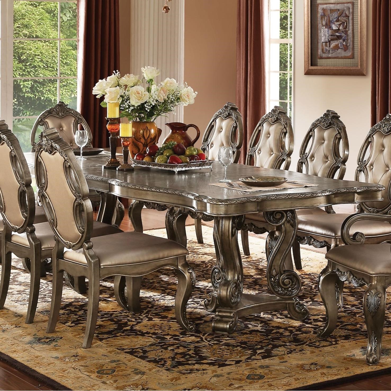 Acme Furniture Picardy 63460 Traditional Dining Table with 2 Table