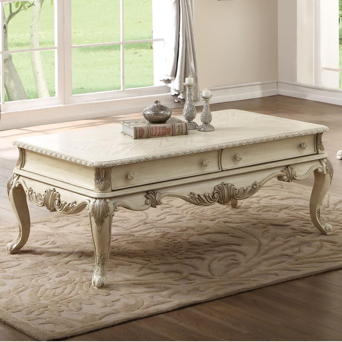 Acme Furniture Picardy II 83460 Traditional Rectangular Coffee