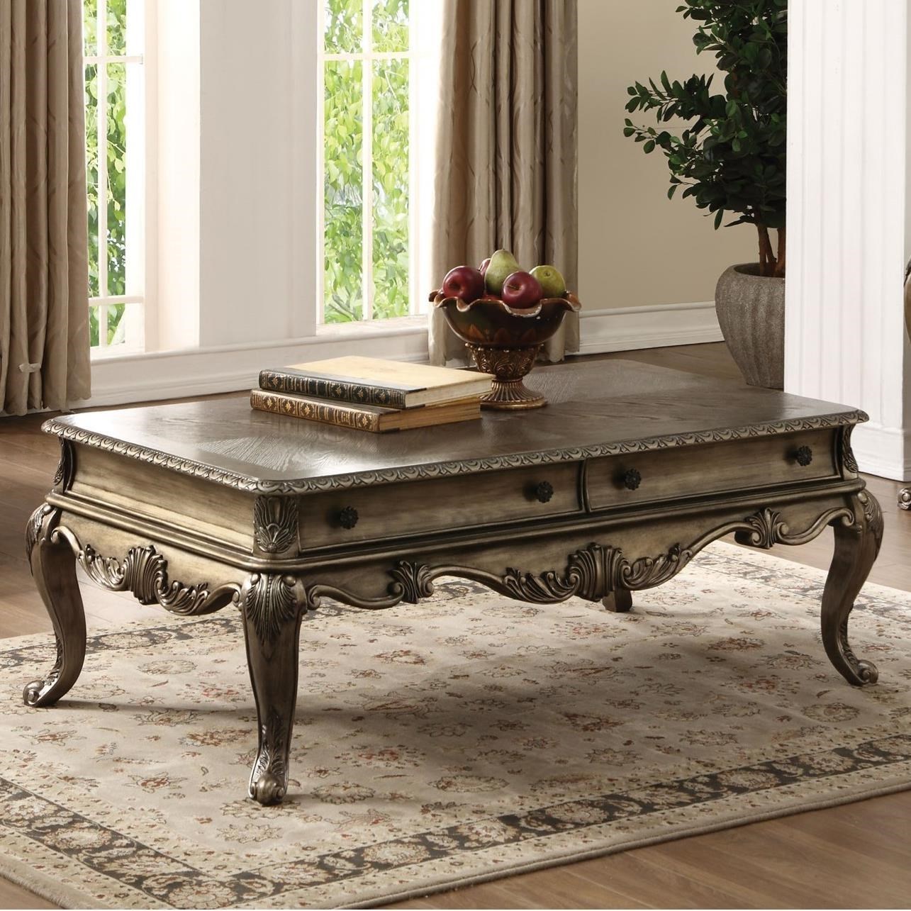 Acme Furniture Picardy II 83460 Traditional Rectangular Coffee