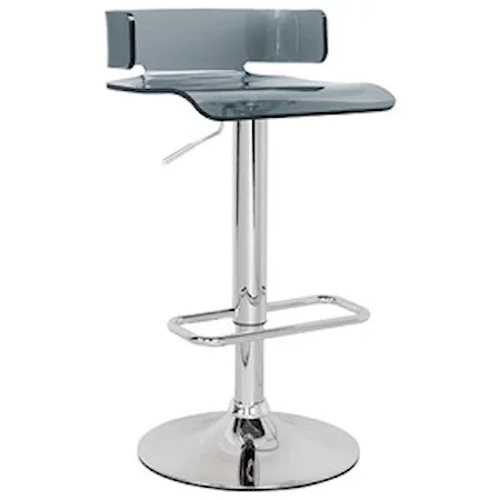 Adjustable Height Acrylic Swivel Bar Stool