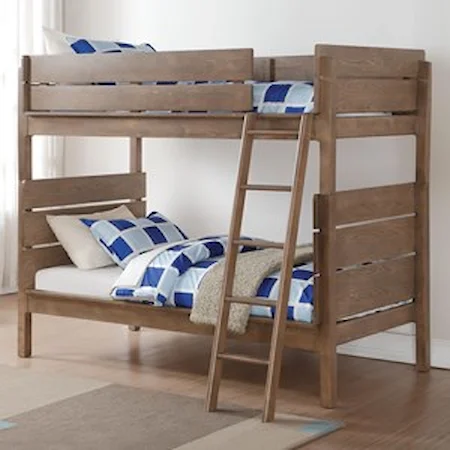 Rustic Twin over Twin Bunk Bed