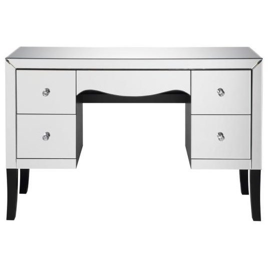 Acme Furniture Ratana 90328 Glam Vanity Desk with Mirrored Drawers Value City Furniture