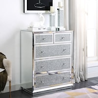 Console Table with Faux Crystal Drawer Fronts