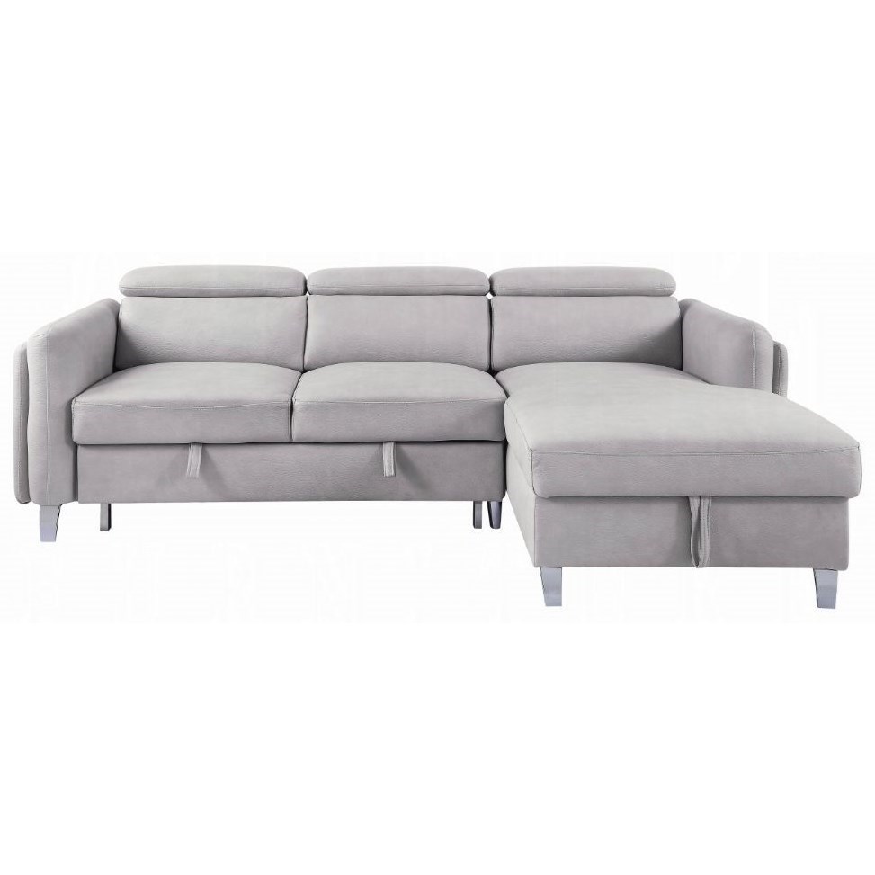 Acme Furniture Reyes 56040 Contemporary Sectional Sofa with Sleeper and