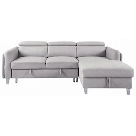 Contemporary Sectional Sofa with Sleeper and Storage