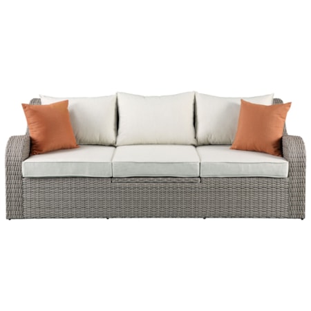 Patio Sectional &amp; 2 Ottomans (2 Pillows)