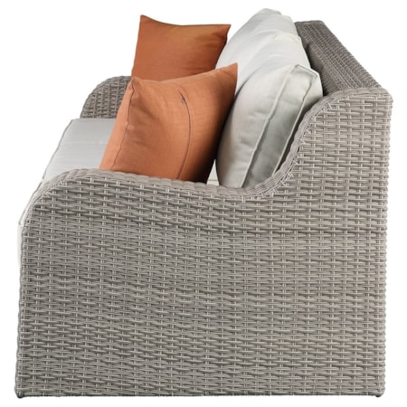 Patio Sectional &amp; 2 Ottomans (2 Pillows)