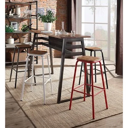 Industrial Metal Bar Table