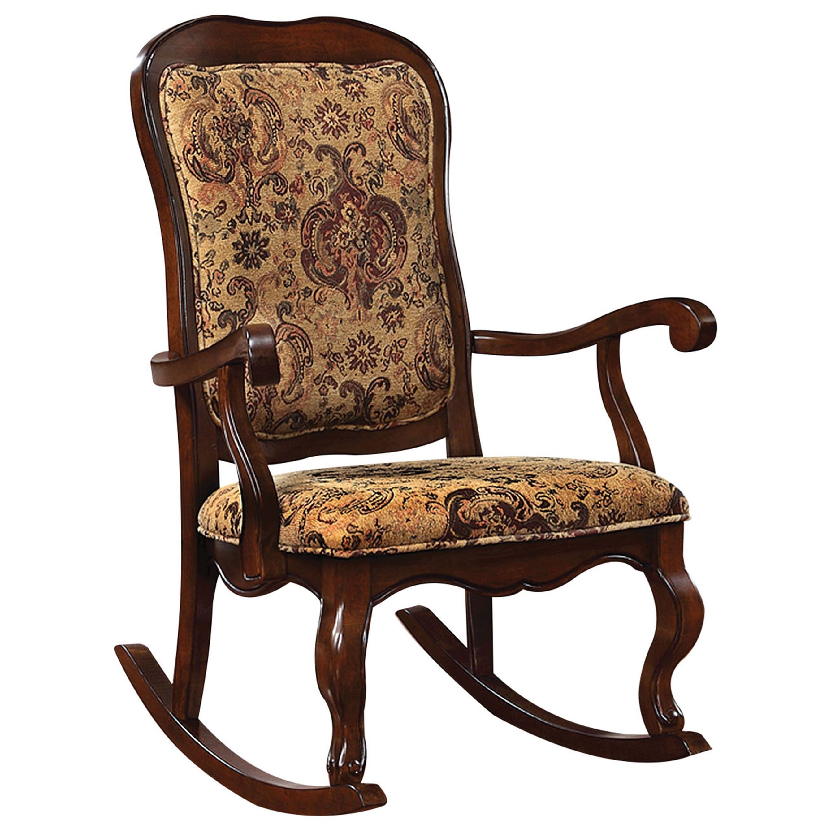 Traditional upholstered rocking discount chair