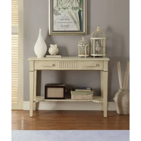 Transitional Console Table with Antique Finish