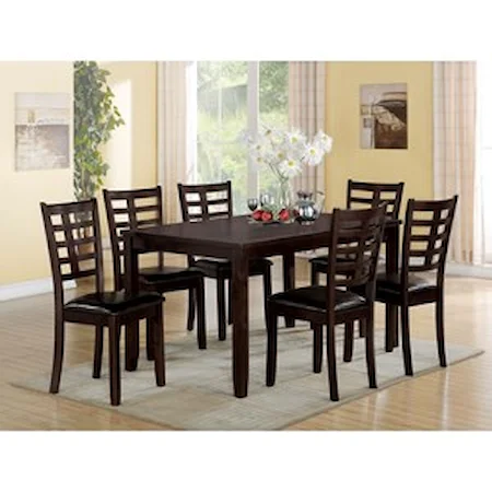 Dining Set with 6 Side Chairs