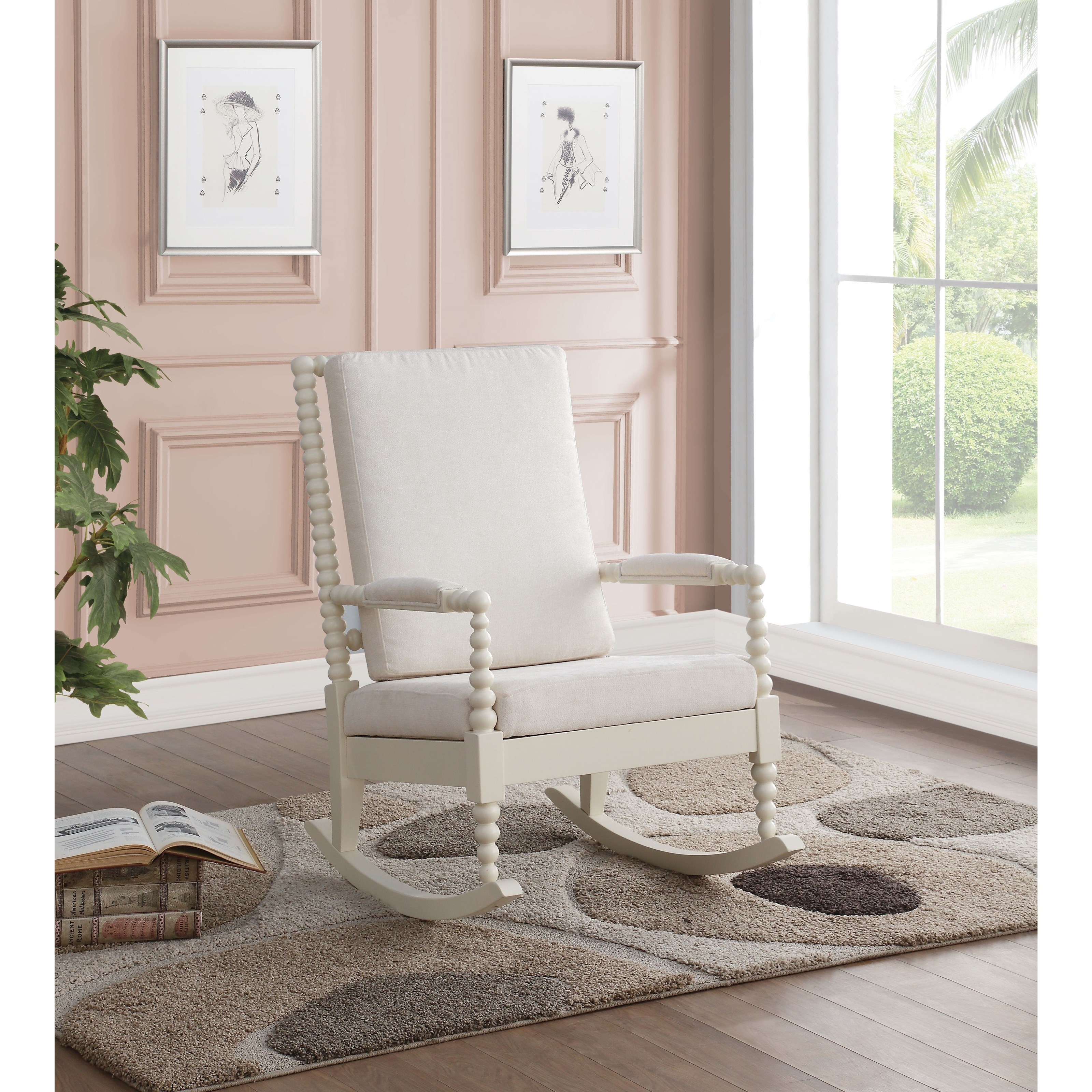 Acme Furniture Tristin 59524 Transitional Rocking Chair with